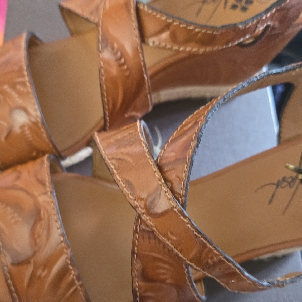 Patricia Nash Brown Espadrilles with Textured Leather